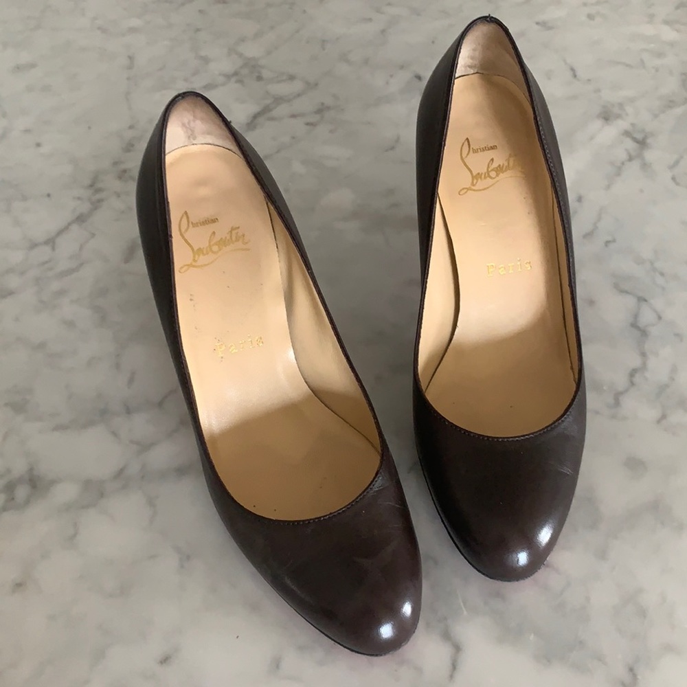 3 inch leather pumps